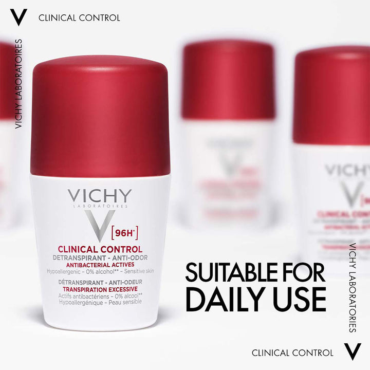 Vichy 96 Hour Clinical Control Dry Touch Anti-Odour Deodorant Roll-On For Women 50ml - Easy Pharmacy LLC