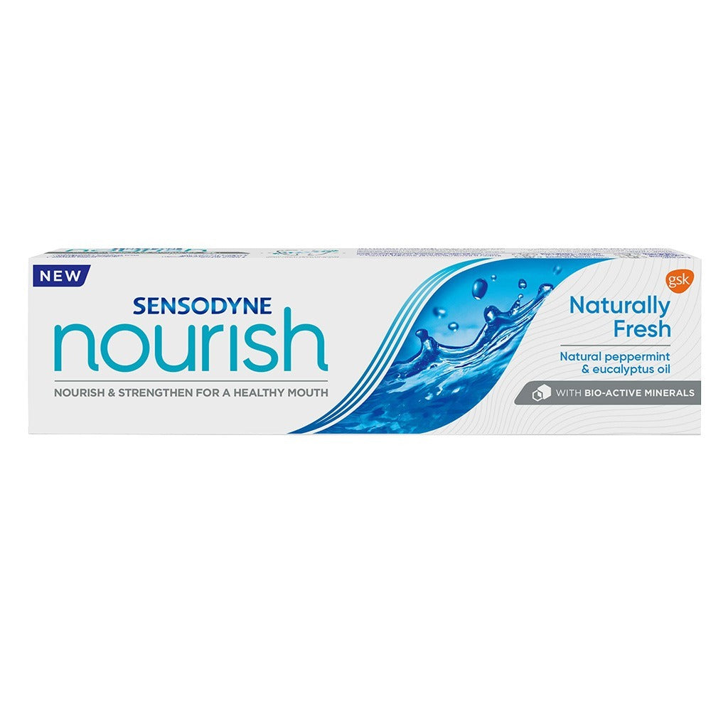 Sensodyne Nourish Naturally Fresh Daily Toothpaste With Natural Peppermint & Eucalyptus oil 75ml - Easy Pharmacy LLC