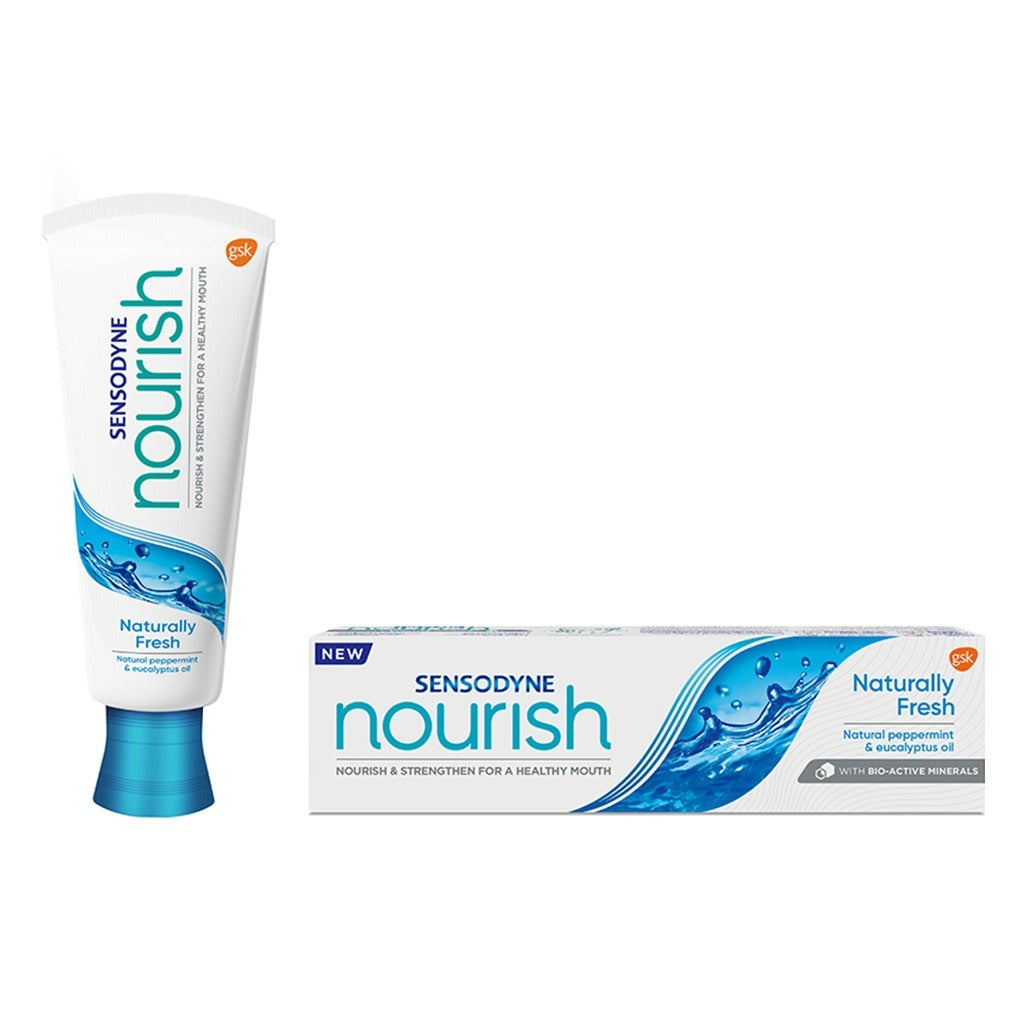 Sensodyne Nourish Naturally Fresh Daily Toothpaste With Natural Peppermint & Eucalyptus oil 75ml - Easy Pharmacy LLC