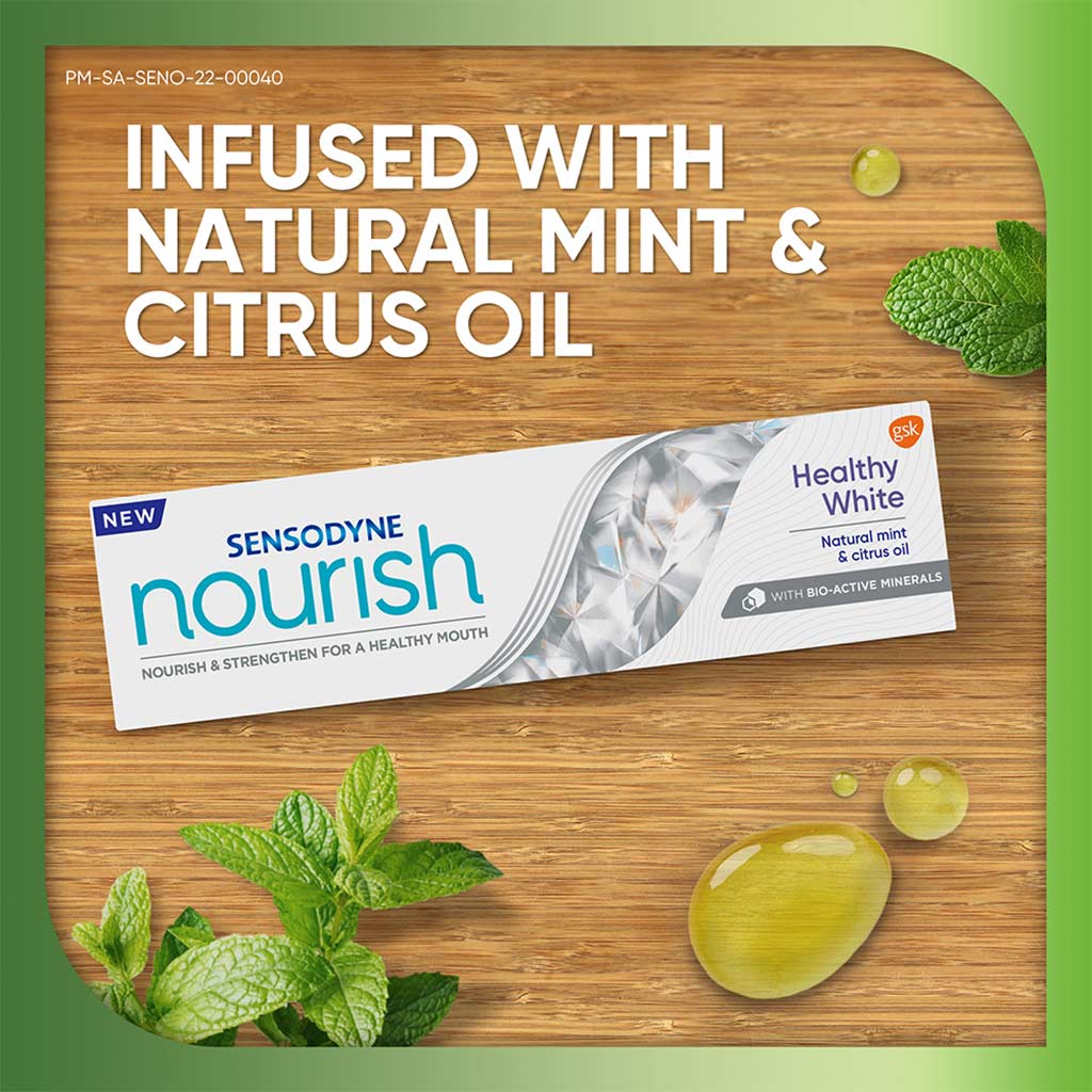 Sensodyne Nourish Healthy White Toothpaste With Natural Mint & Citrus Oil 75ml - Easy Pharmacy LLC