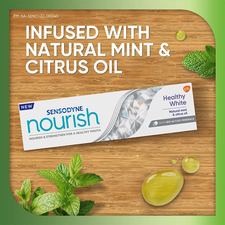Sensodyne Nourish Healthy White Toothpaste With Natural Mint & Citrus Oil 75ml - Easy Pharmacy LLC