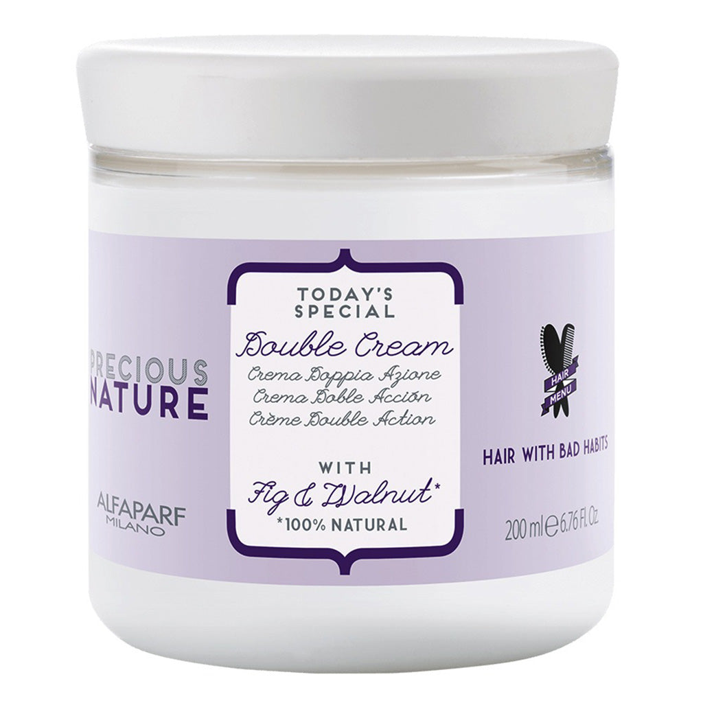 Alfaparf Milano Precious Nature Double Cream Restructuring Hair Mask With Fig & Walnut For Hair With Bad Habits 200ml - Easy Pharmacy LLC