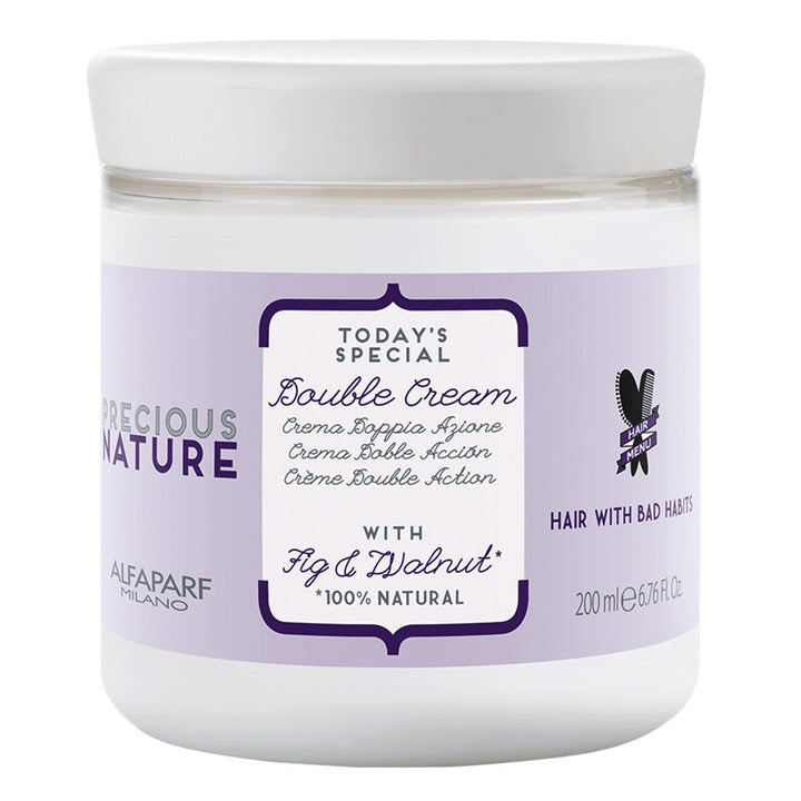 Alfaparf Milano Precious Nature Double Cream Restructuring Hair Mask With Fig & Walnut For Hair With Bad Habits 200ml - Easy Pharmacy LLC