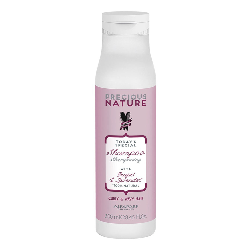 Alfaparf Milano Precious Nature Curly & Wavy Hair Shampoo With Grape & Lavender 250ml - Easy Pharmacy LLC