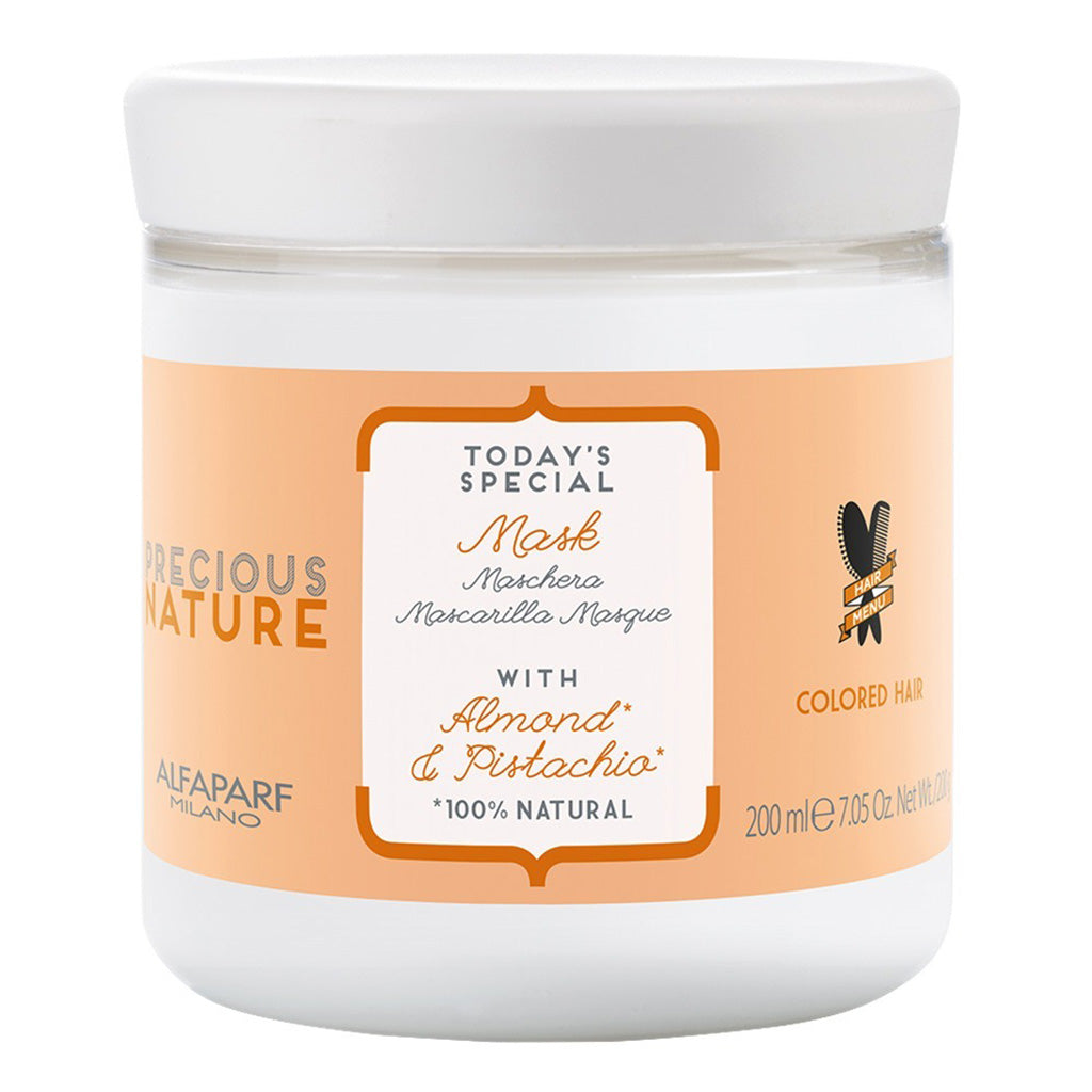 Alfaparf Milano Precious Nature Strengthening Hair Mask For Colored Hair With Almond & Pistachio 200ml - Easy Pharmacy LLC
