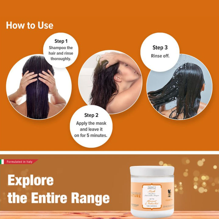 Alfaparf Milano Precious Nature Strengthening Hair Mask For Colored Hair With Almond & Pistachio 200ml - Easy Pharmacy LLC