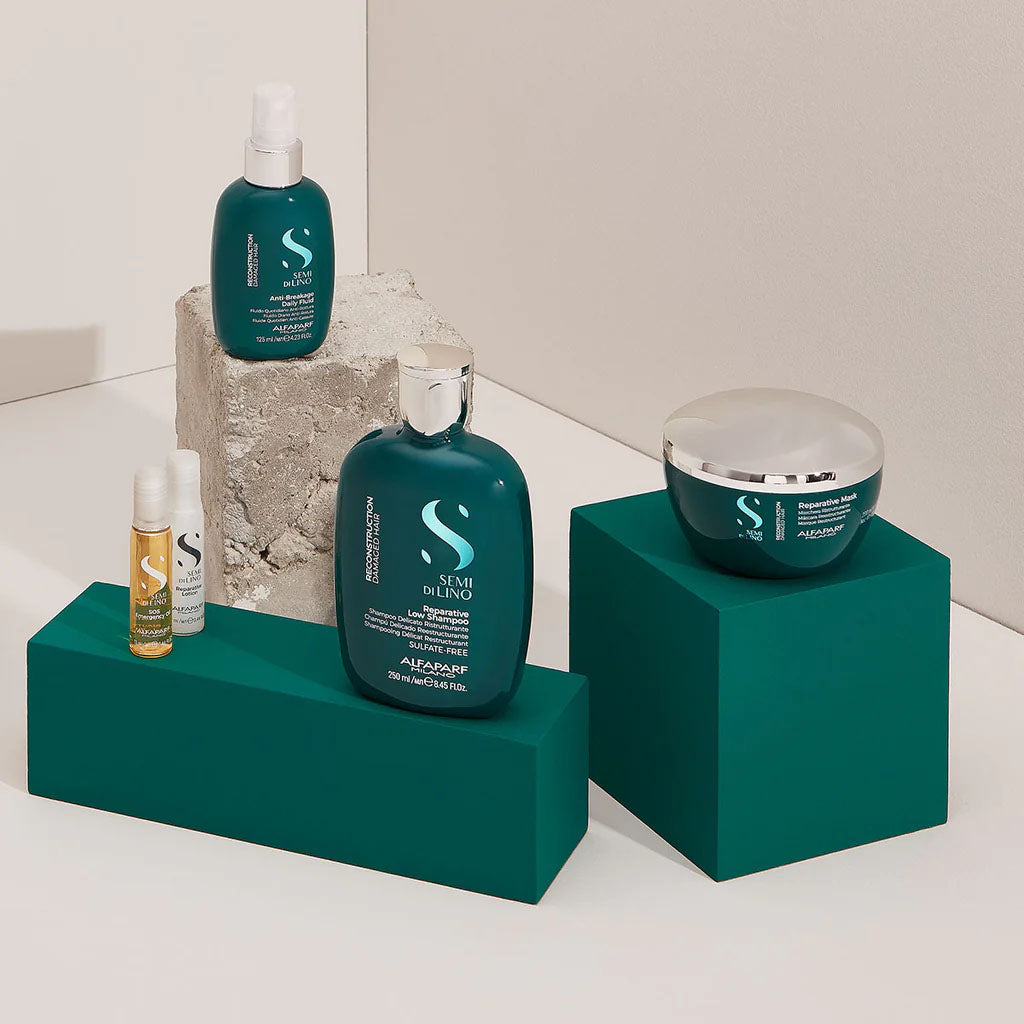 Alfaparf Milano Semi Di Lino Reconstruction Reparative Sulfate Free Low Shampoo, Professional Reconstruction Treatment For Damaged Hair 250ml - Easy Pharmacy LLC