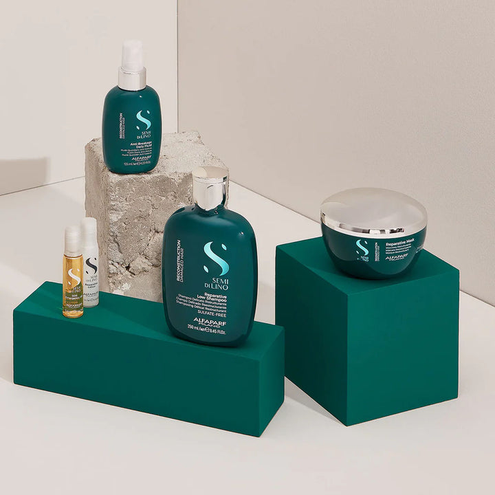 Alfaparf Milano Semi Di Lino Reconstruction Reparative Sulfate Free Low Shampoo, Professional Reconstruction Treatment For Damaged Hair 250ml - Easy Pharmacy LLC