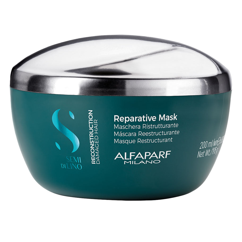Alfaparf Milano Semi Di Lino Reparative Sulfate Free Hair Mask, Professional Reconstruction Treatment For Damaged Hair 200ml - Easy Pharmacy LLC