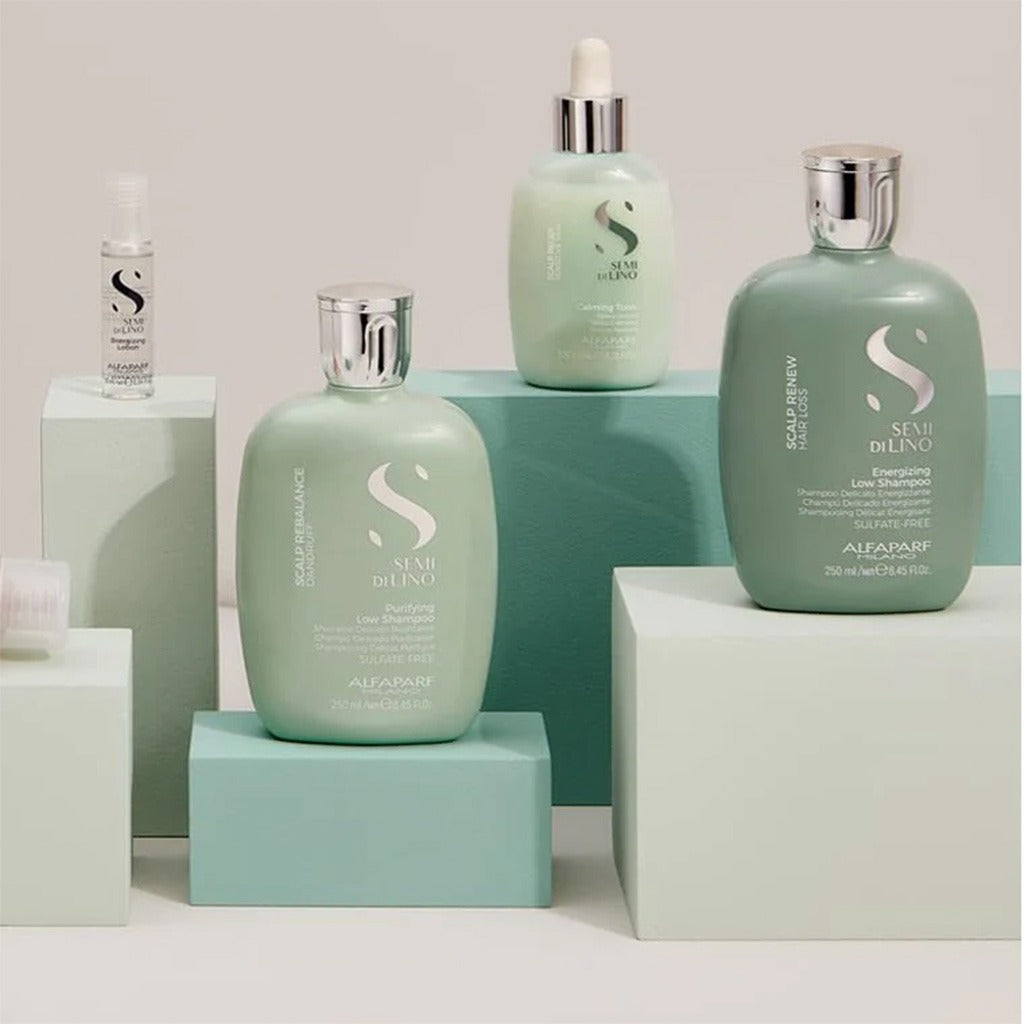 Alfaparf Milano Semi Di Lino Scalp Renew Sulfate Free Energizing Low Shampoo For Hair Loss 250ml - Easy Pharmacy LLC