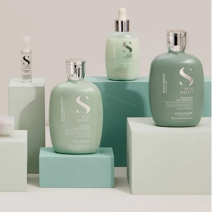 Alfaparf Milano Semi Di Lino Scalp Renew Sulfate Free Energizing Low Shampoo For Hair Loss 250ml - Easy Pharmacy LLC