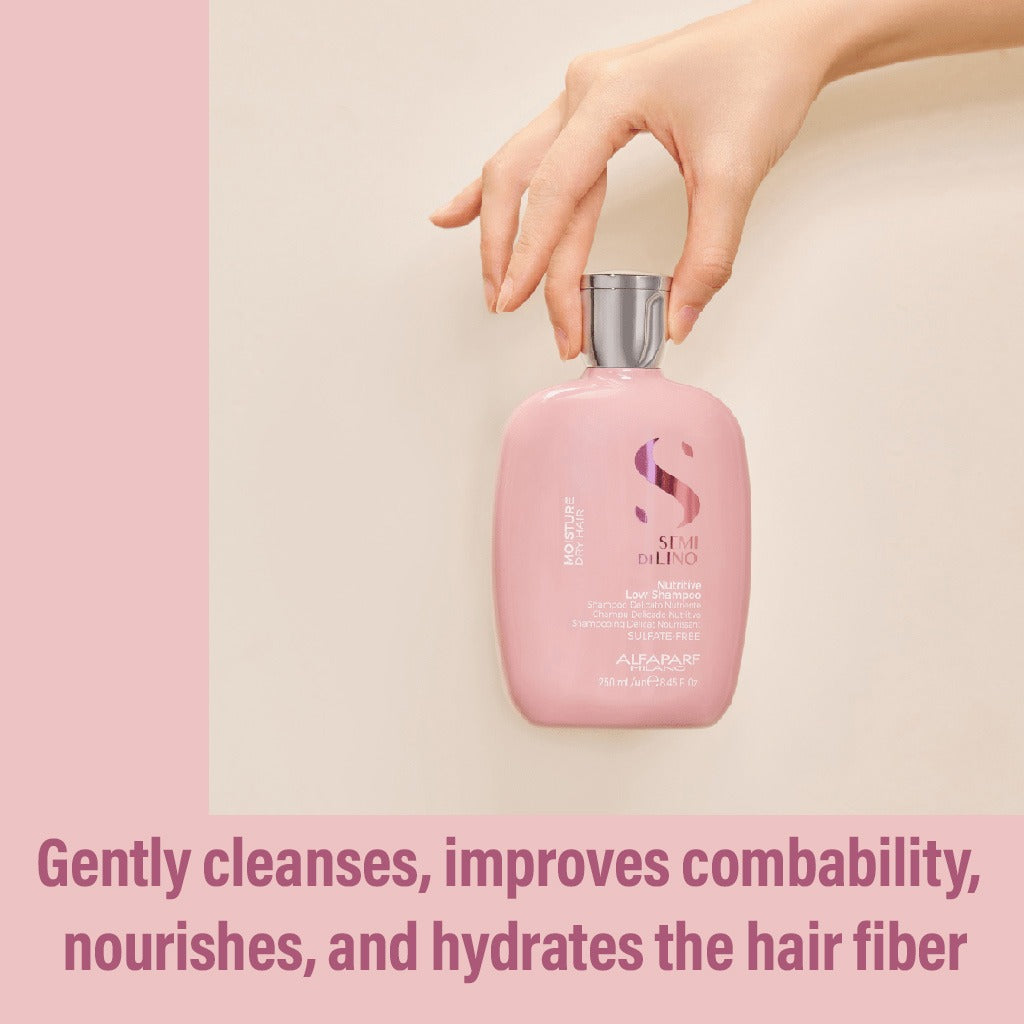 Alfaparf Milano Semi Di Lino Moisture Nutritive Sulfate Free Low Shampoo For Dry Hair 250ml - Easy Pharmacy LLC