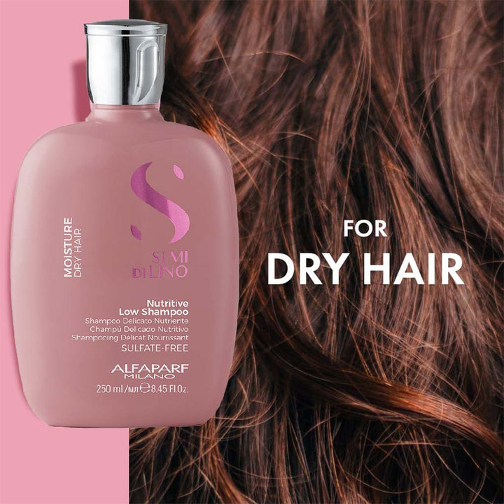 Alfaparf Milano Semi Di Lino Moisture Nutritive Sulfate Free Low Shampoo For Dry Hair 250ml - Easy Pharmacy LLC