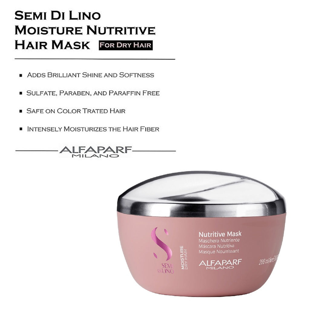Alfaparf Milano Semi Di Lino Moisture Nutritive Mask For Dry Hair 200ml - Easy Pharmacy LLC