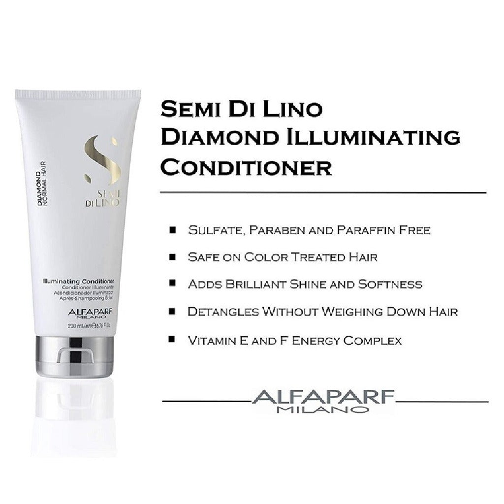 Alfaparf Milano Semi Di Lino Diamond Illuminating Conditioner 200ml - Easy Pharmacy LLC