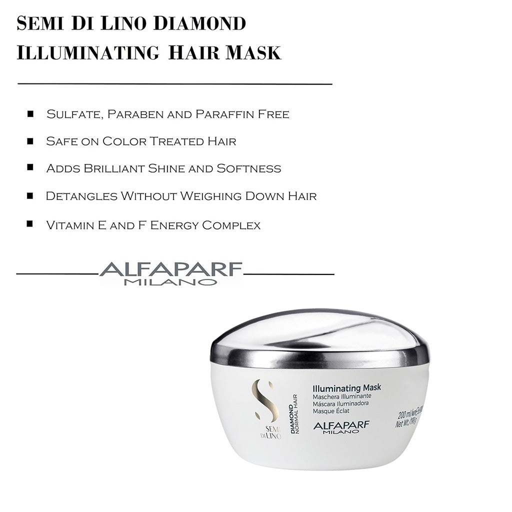 Alfaparf Milano Semi Di Lino Diamond Illuminating Hair Mask For Normal Hair 200ml - Easy Pharmacy LLC