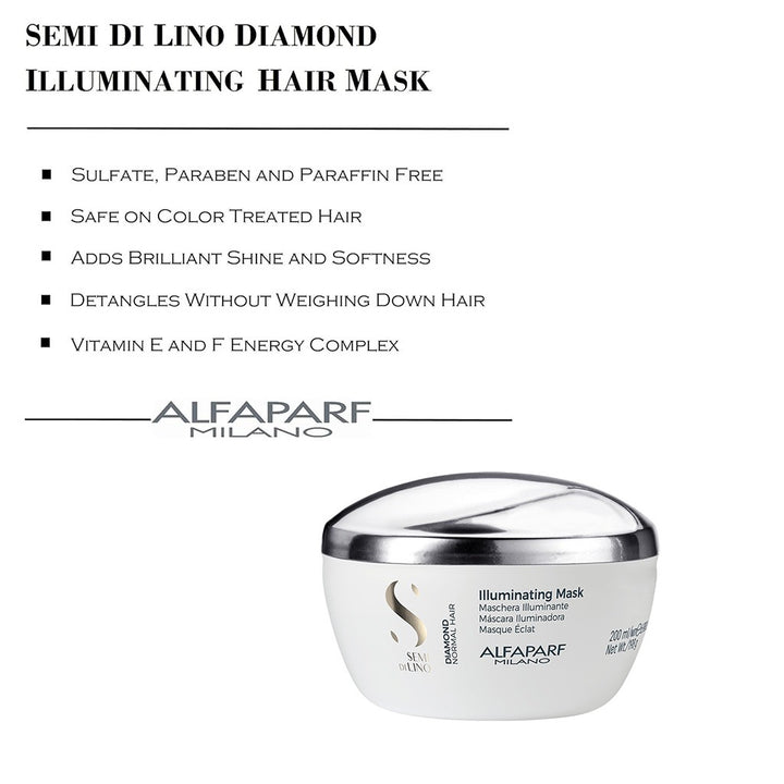 Alfaparf Milano Semi Di Lino Diamond Illuminating Hair Mask For Normal Hair 200ml - Easy Pharmacy LLC
