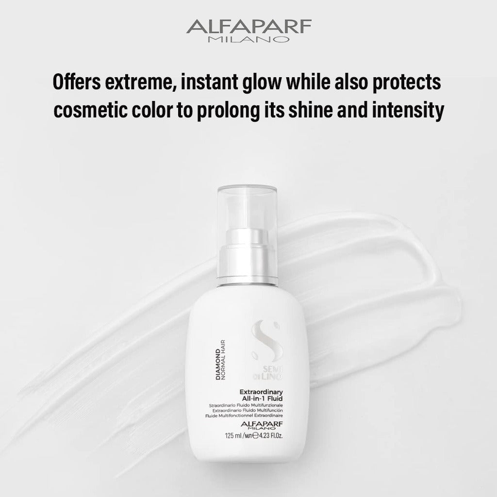 Alfaparf Milano Semi Di Lino Diamond Extraordinary All-In-One Leave-In Fluid With Thermal Protection For Normal Hair 125ml - Easy Pharmacy LLC