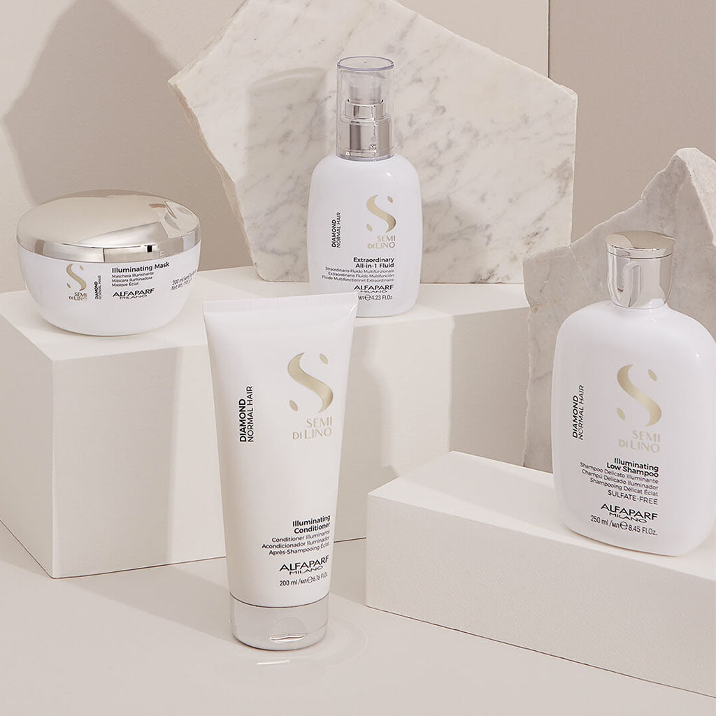 Alfaparf Milano Semi Di Lino Diamond Extraordinary All-In-One Leave-In Fluid With Thermal Protection For Normal Hair 125ml - Easy Pharmacy LLC