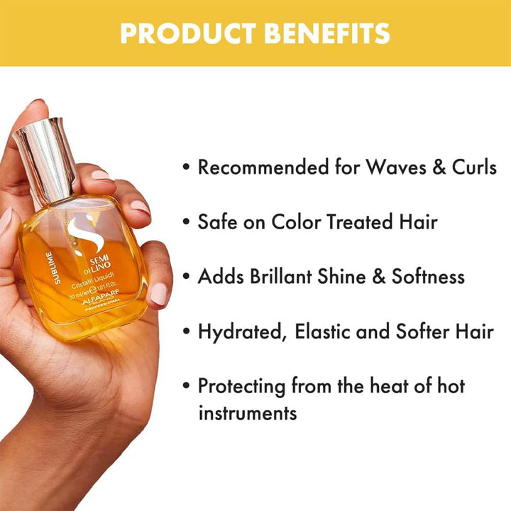 Alfaparf Milano Semi Di Lino Sublime Cristalli Liquidi Hair Serum With Thermal Protection 50ml - Easy Pharmacy LLC