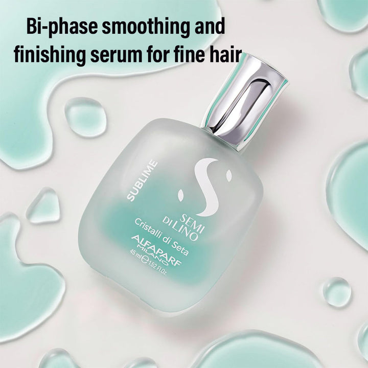 Alfaparf Milano Semi Di Lino Sublime Cristalli Di Seta Bi-Phase Smoothing Hair Serum For Fine Hair 45ml - Easy Pharmacy LLC