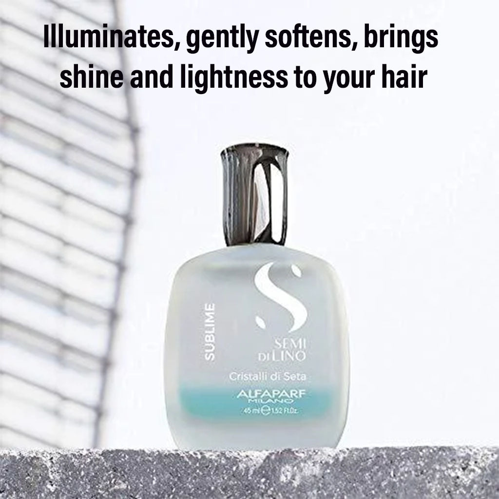 Alfaparf Milano Semi Di Lino Sublime Cristalli Di Seta Bi-Phase Smoothing Hair Serum For Fine Hair 45ml - Easy Pharmacy LLC