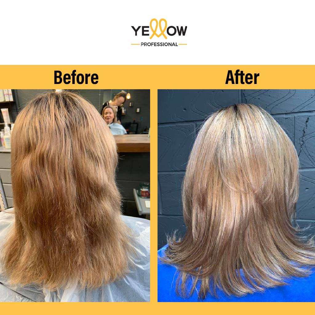 Alfaparf Yellow Liss Keratin Smoothing Treatment Kit, Semi Permanent Smoothing Treatment For Frizz Hair - Easy Pharmacy LLC