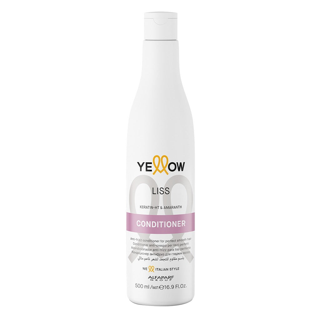 Alfaparf Yellow Liss Professional Anti-Frizz Smoothing Conditioner With Keratin HT & Amaranth For Frizz Hair 500ml - Easy Pharmacy LLC