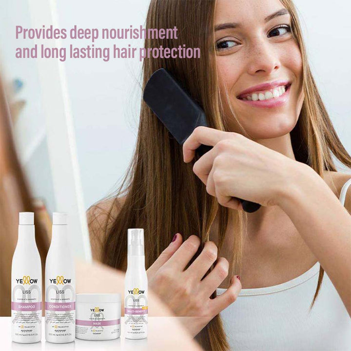 Alfaparf Yellow Liss Professional Anti-Frizz Smoothing Conditioner With Keratin HT & Amaranth For Frizz Hair 500ml - Easy Pharmacy LLC