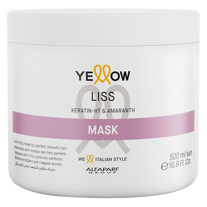Alfaparf Yellow Liss Professional Anti-Frizz Hair Mask With Keratin HT & Amaranth 500ml - Easy Pharmacy LLC