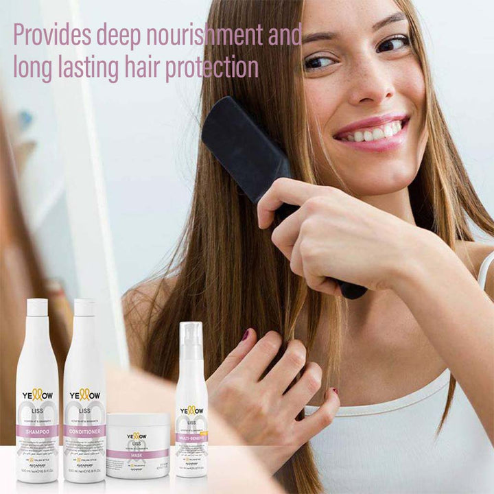 Alfaparf Yellow Liss Professional Anti-Frizz Hair Mask With Keratin HT & Amaranth 500ml - Easy Pharmacy LLC