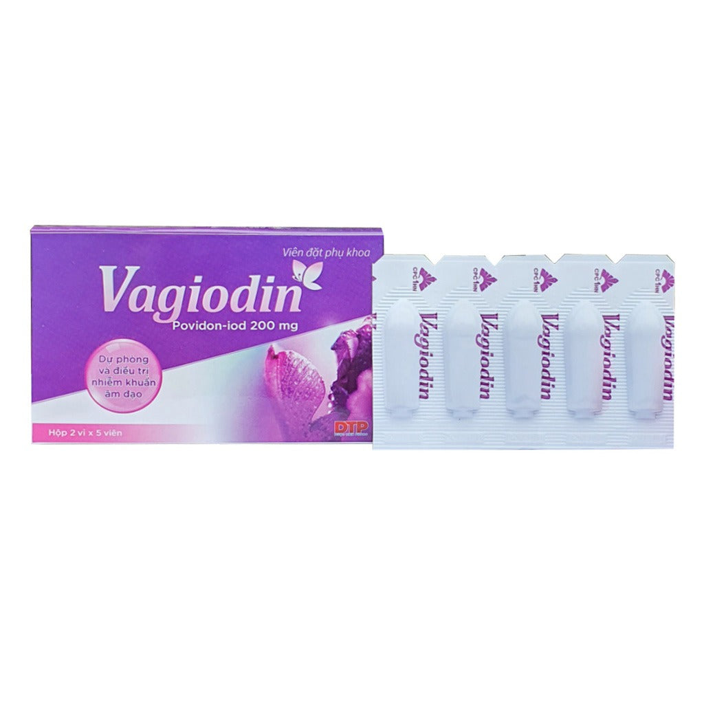 Vagiodin 200 mg Povidone Iodine Vaginal Suppositories 10's - Easy Pharmacy LLC