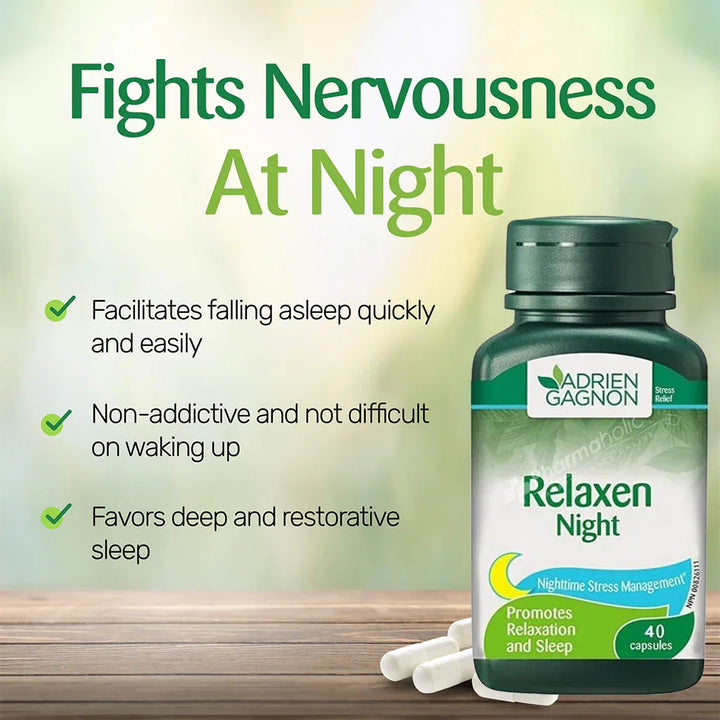 Adrien Gagnon Stress Management Relaxen Night Capsules 40's - Easy Pharmacy LLC