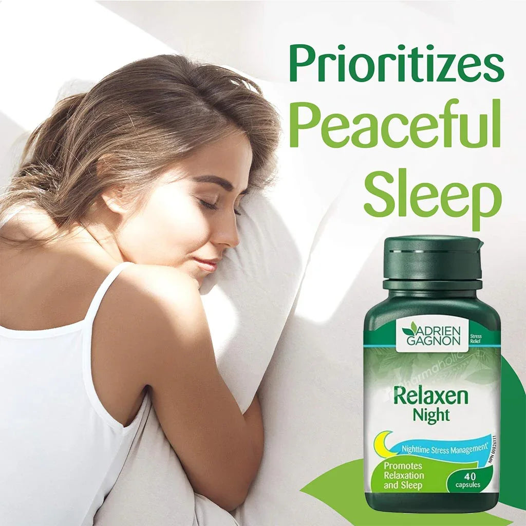Adrien Gagnon Stress Management Relaxen Night Capsules 40's - Easy Pharmacy LLC