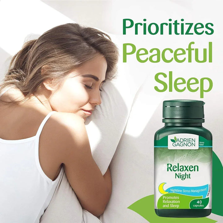 Adrien Gagnon Stress Management Relaxen Night Capsules 40's - Easy Pharmacy LLC