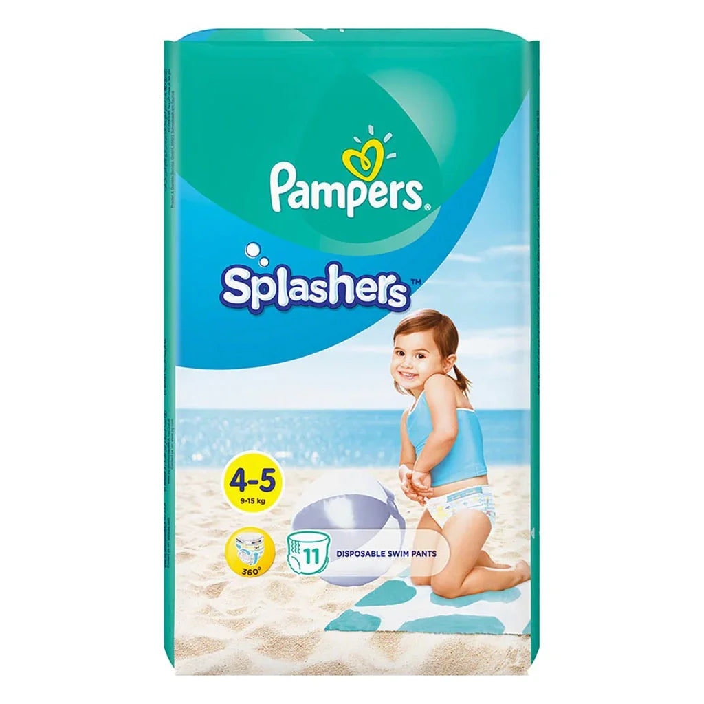 Pampers Splashers Baby Swim Pants, Size 4 To 5, 9-15Kg, Pack of 11's - Easy Pharmacy LLC