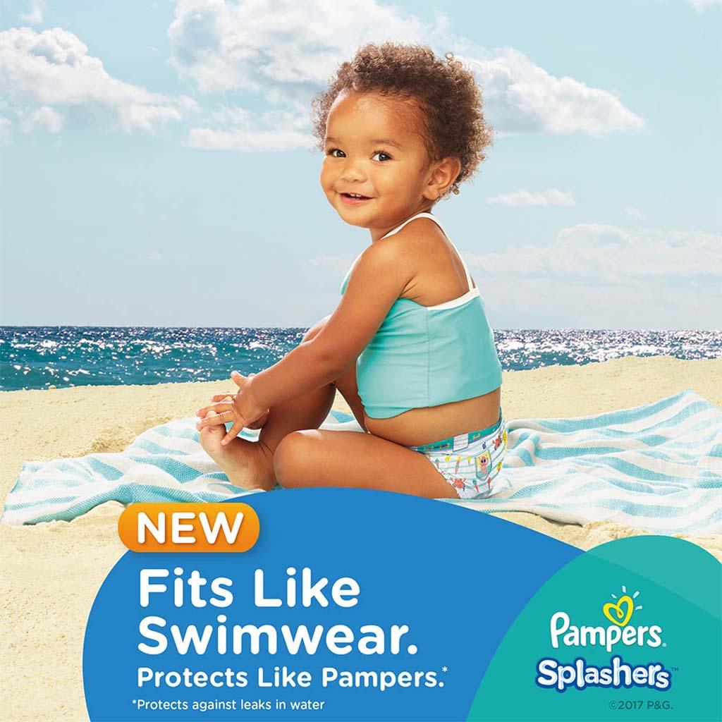 Pampers Splashers Baby Swim Pants, Size 4 To 5, 9-15Kg, Pack of 11's - Easy Pharmacy LLC