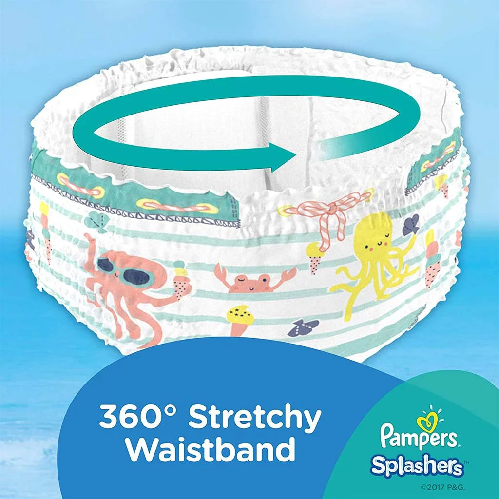 Pampers Splashers Baby Swim Pants, Size 4 To 5, 9-15Kg, Pack of 11's - Easy Pharmacy LLC
