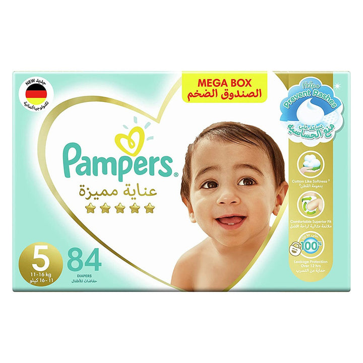 Pampers Premium Care Baby Diapers, Size 5, 11-16Kg, Pack of 84's - Easy Pharmacy LLC