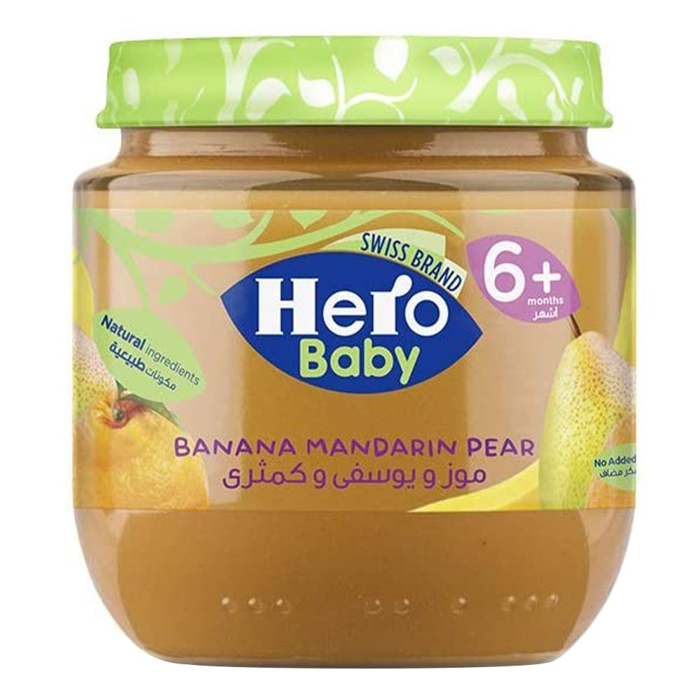 Hero Baby 6+ Months Banana Mandarin Pear Puree 125 g - Easy Pharmacy LLC