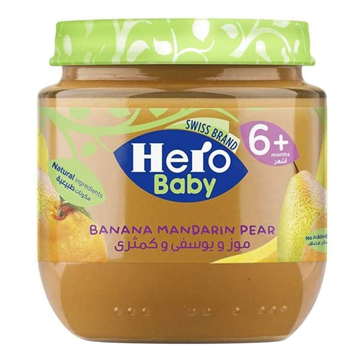 Hero Baby 6+ Months Banana Mandarin Pear Puree 125 g - Easy Pharmacy LLC