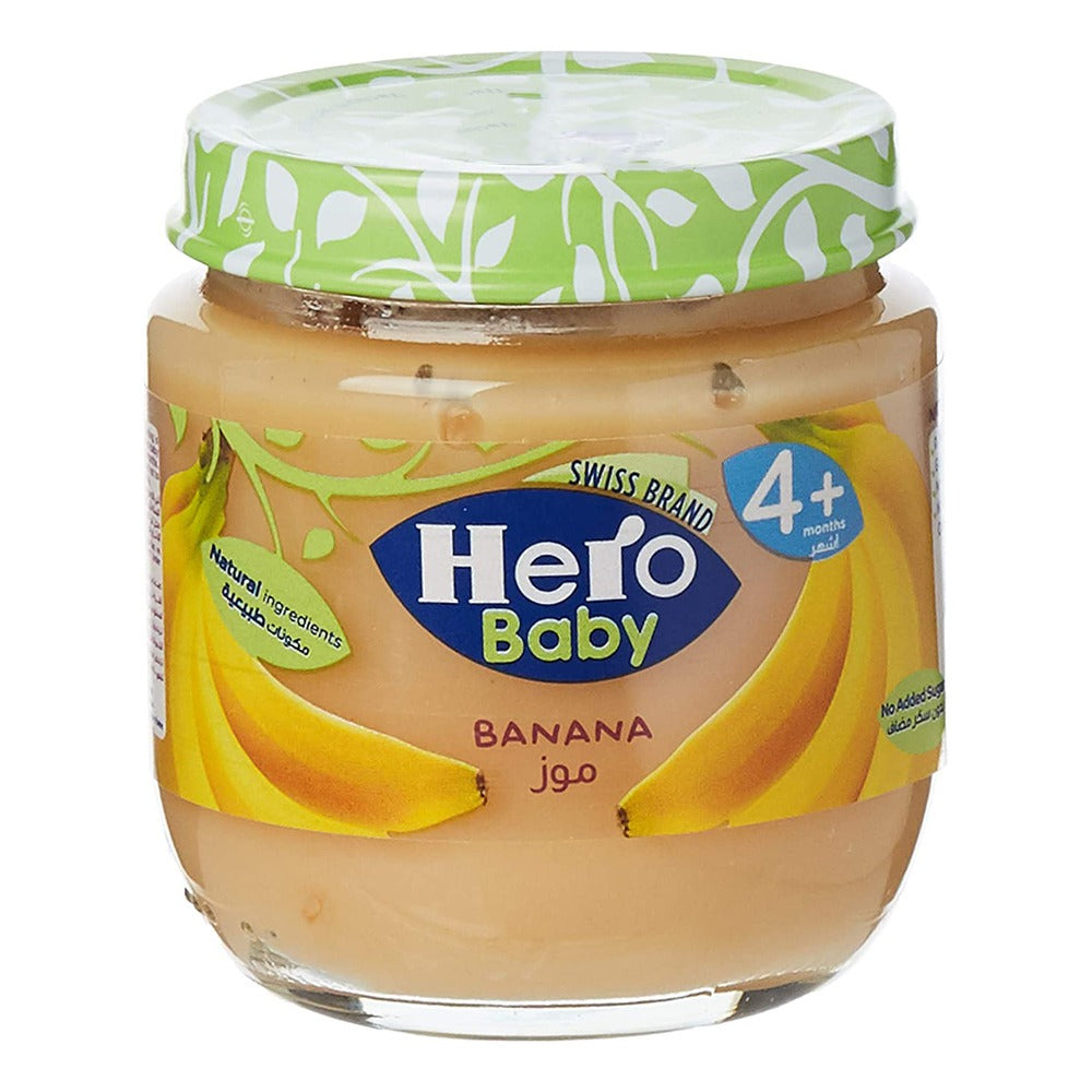 Hero Baby 4+ Months Banana Puree 125 g - Easy Pharmacy LLC