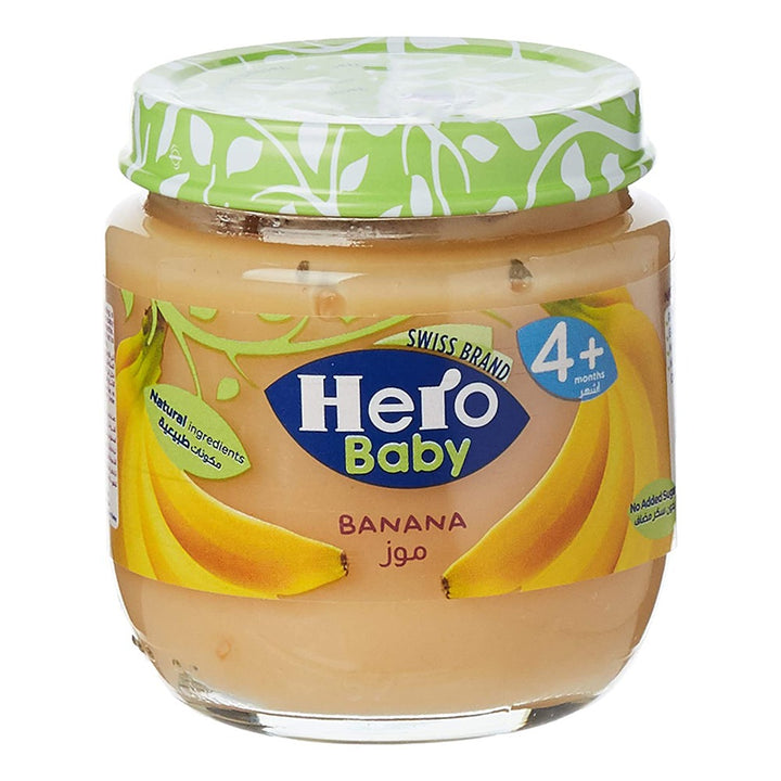 Hero Baby 4+ Months Banana Puree 125 g - Easy Pharmacy LLC