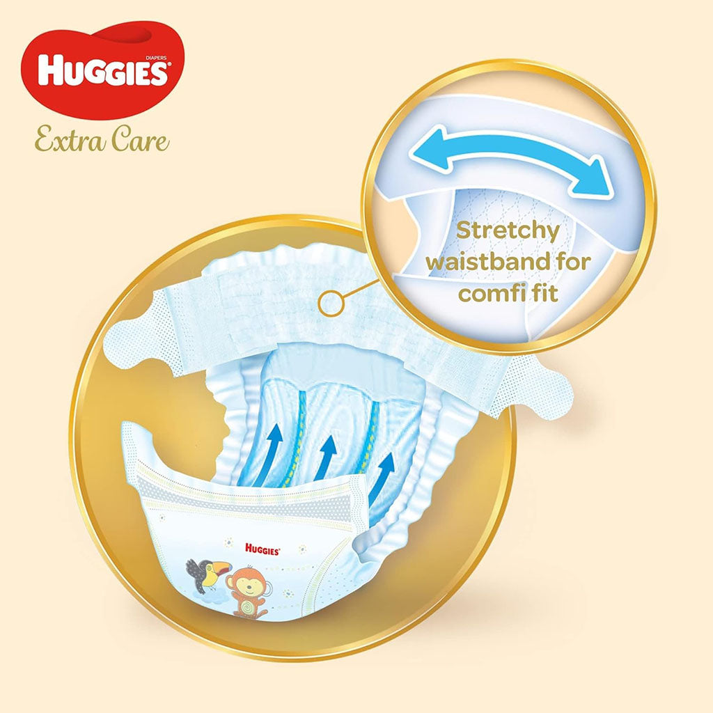 Huggies Extra Care Baby Diapers, Size 4+, 10-16Kg, Value Pack of 38's - Easy Pharmacy LLC