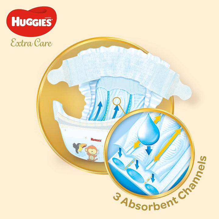 Huggies Extra Care Baby Diapers, Size 4+, 10-16Kg, Value Pack of 38's - Easy Pharmacy LLC