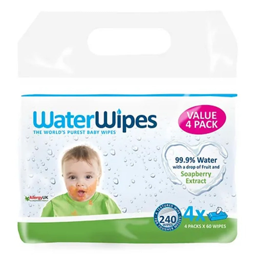 WaterWipes Baby Wipes with SoapBerry Extract 4*60's Value Pack - Easy Pharmacy LLC