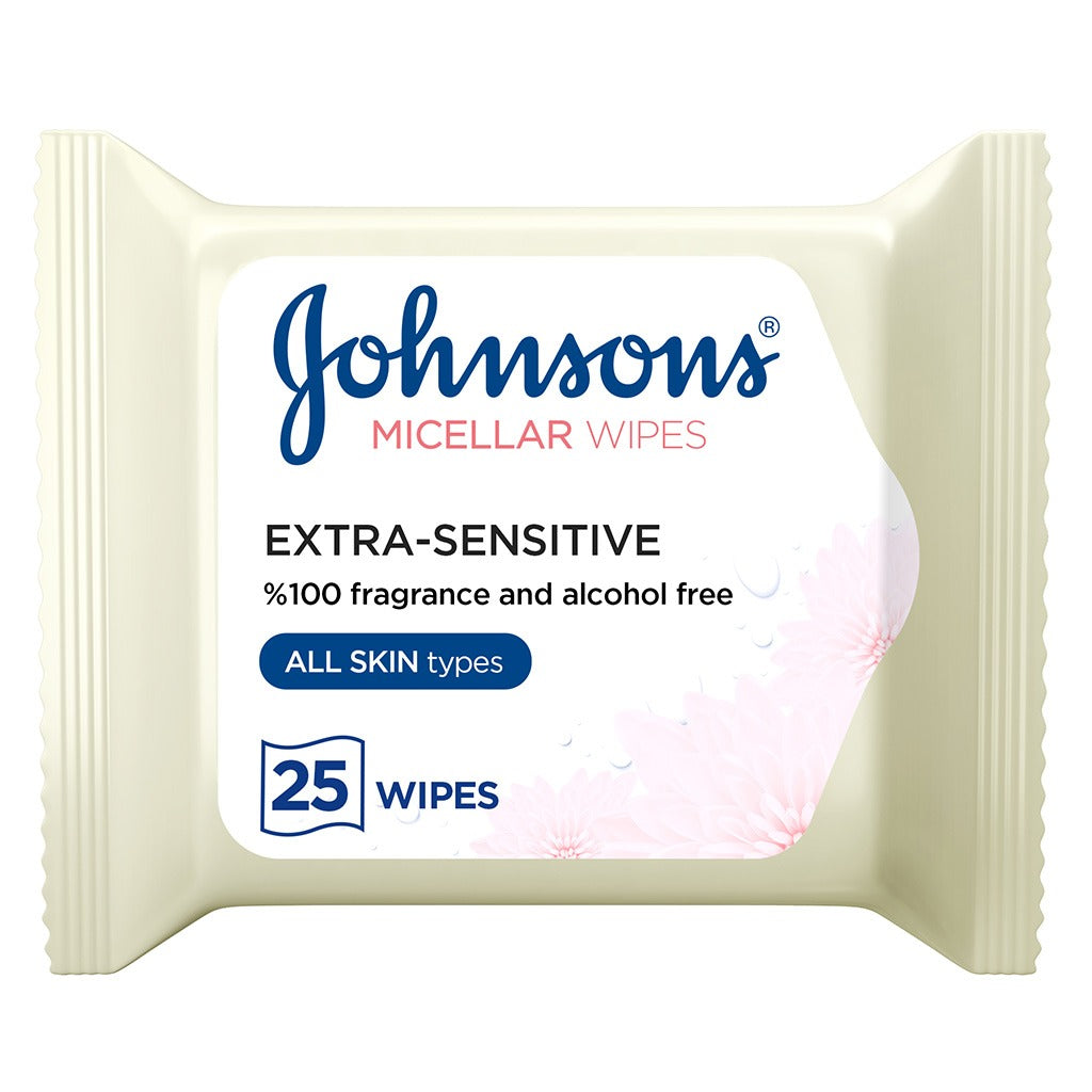 Johnson's Daily Essentials Fragrance Free Facial Cleansing Makeup Remover Wipes, Pack of 25's - Easy Pharmacy LLC