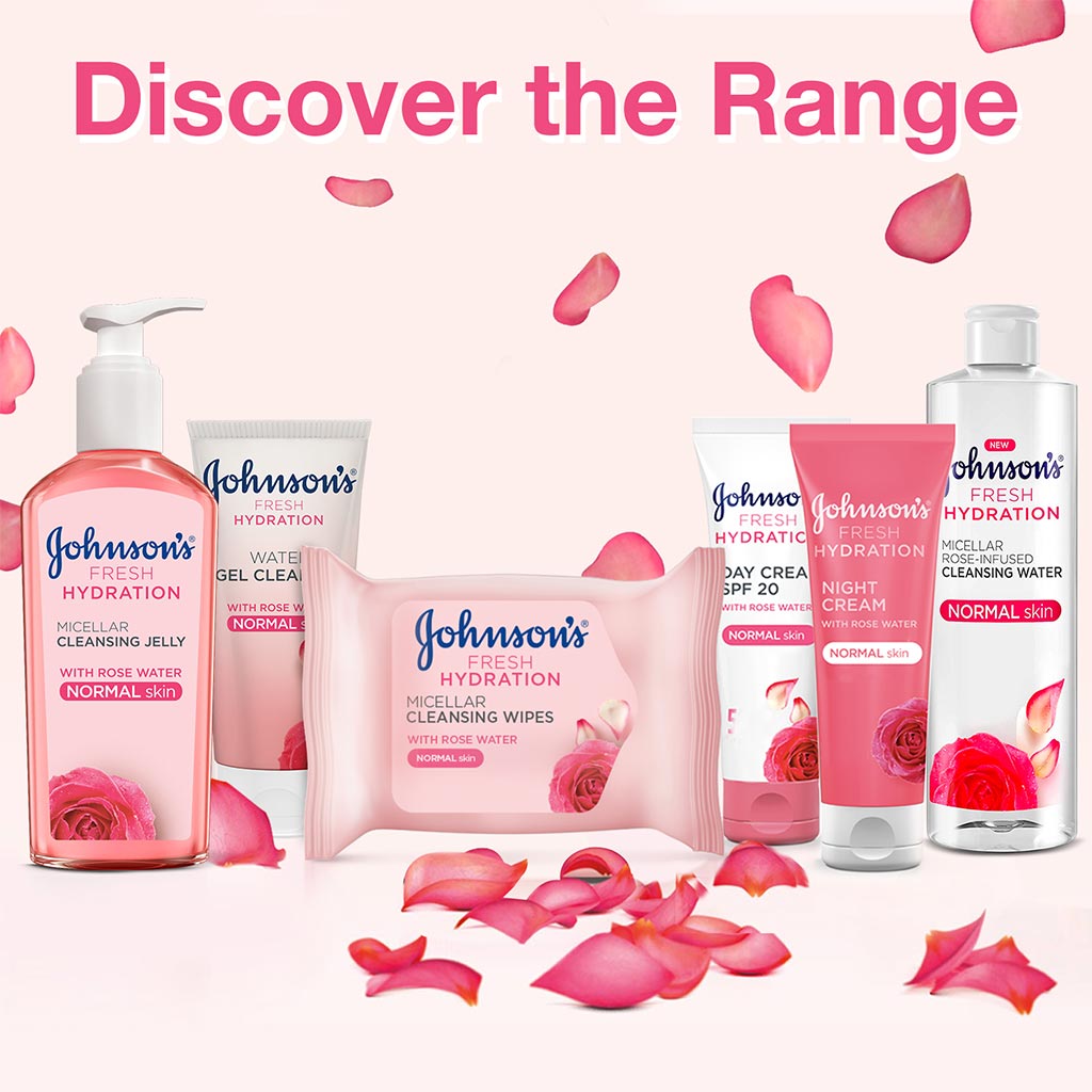 Johnson's Fresh Hydration Micellar Rose-Infused Cleansing Water For Normal Skin 400ml - Easy Pharmacy LLC