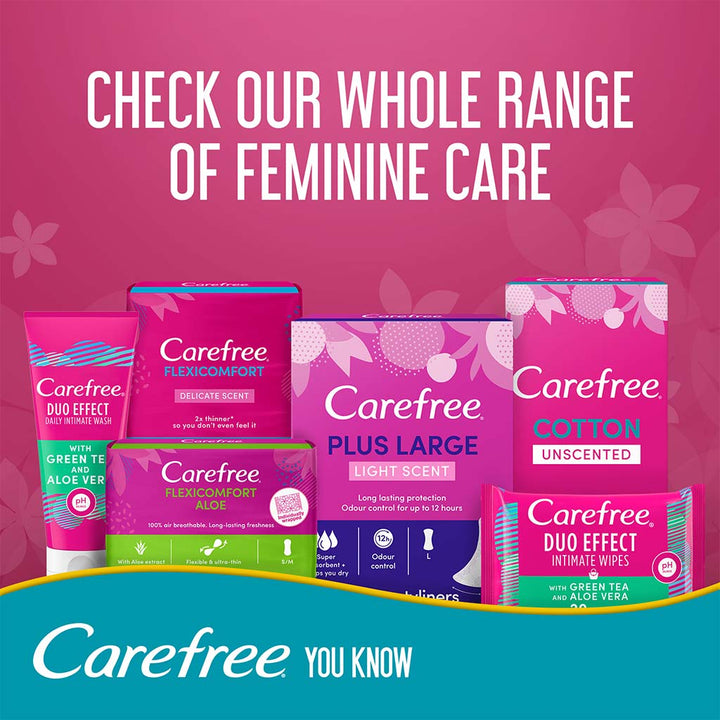 Carefree FlexiComfort Extrafit Ultra-Thin Delicate Scented Panty Liners, Pack of 20's - Easy Pharmacy LLC