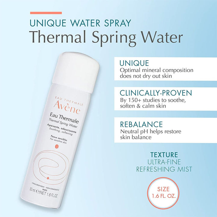Avene Thermal Spring Water Spray, Soothing & Anti-irritating Water For Sensitive Skin 50ml - Easy Pharmacy LLC